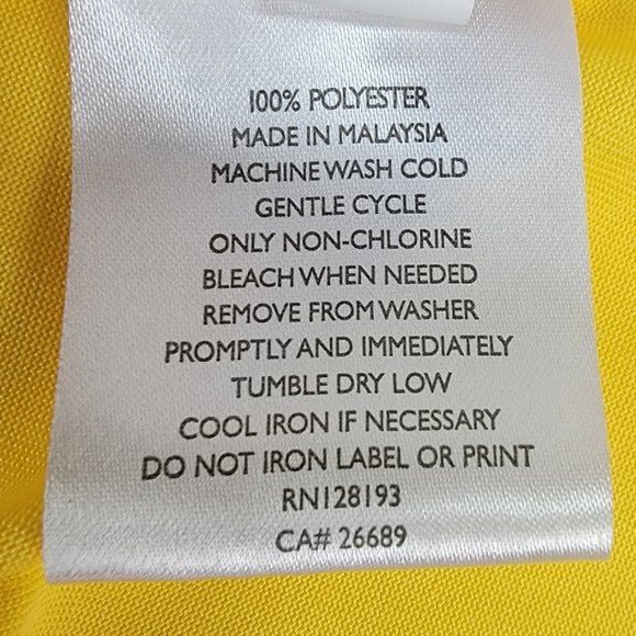 PING Polo Shirt Men's Size Large Performance Golf Short Sleeve Yellow Ryder Logo - Picture 7 of 8